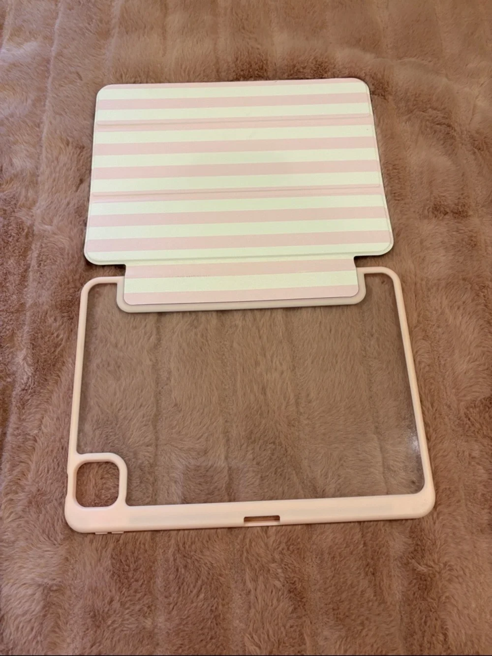Pink and White Striped Cover Case for iPad Pro 11 inch